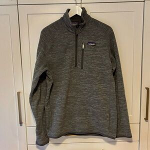 Patagonia Dark Gray Fleece Pullover Better sweater 1/4 zip